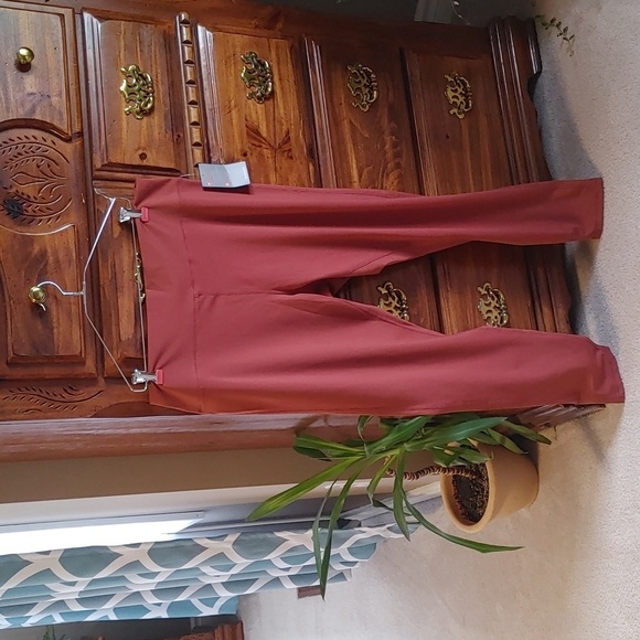 2/$30 Nwt Joe Fresh Active Plus Brown/Rust High Rise Legging - Picture 2 of 7